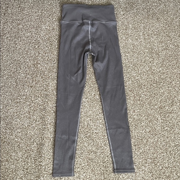 ONA Gray Metallic Ribbed Leggings - Picture 3 of 7